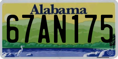 AL license plate 67AN175