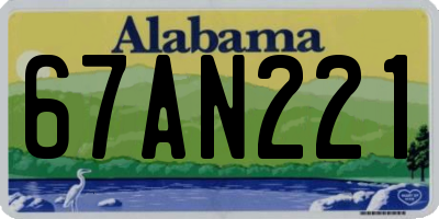 AL license plate 67AN221