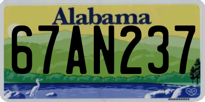 AL license plate 67AN237