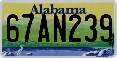 AL license plate 67AN239