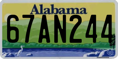 AL license plate 67AN244