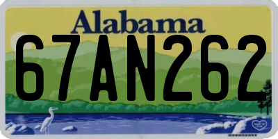 AL license plate 67AN262