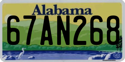 AL license plate 67AN268