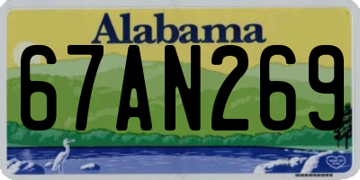 AL license plate 67AN269