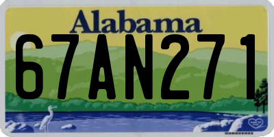 AL license plate 67AN271