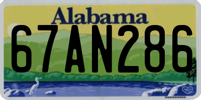 AL license plate 67AN286