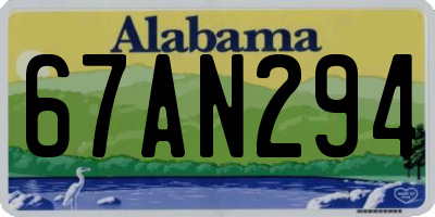 AL license plate 67AN294