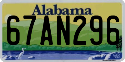 AL license plate 67AN296