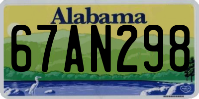 AL license plate 67AN298