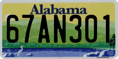 AL license plate 67AN301