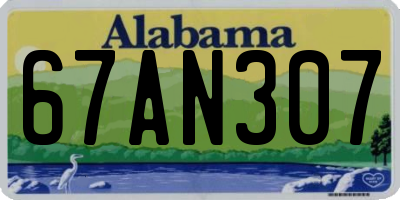 AL license plate 67AN307