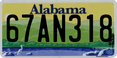 AL license plate 67AN318