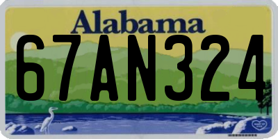 AL license plate 67AN324
