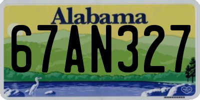 AL license plate 67AN327