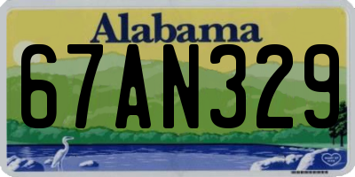 AL license plate 67AN329