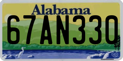 AL license plate 67AN330