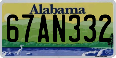 AL license plate 67AN332
