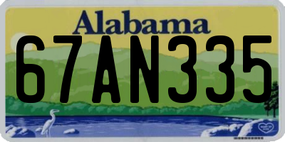 AL license plate 67AN335