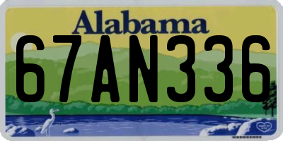 AL license plate 67AN336