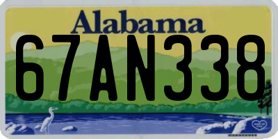 AL license plate 67AN338