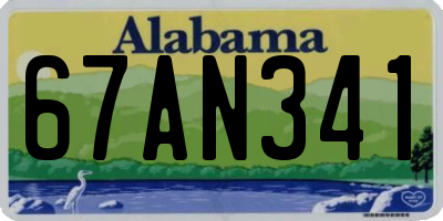 AL license plate 67AN341