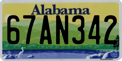 AL license plate 67AN342
