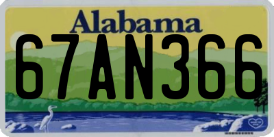 AL license plate 67AN366