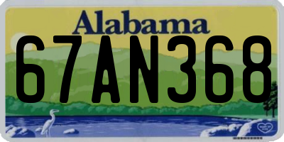 AL license plate 67AN368