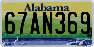 AL license plate 67AN369