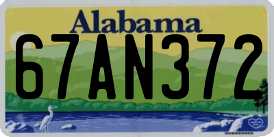 AL license plate 67AN372