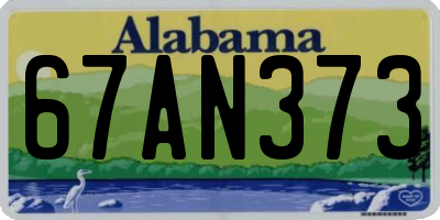 AL license plate 67AN373