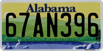 AL license plate 67AN396