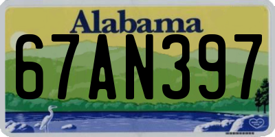 AL license plate 67AN397