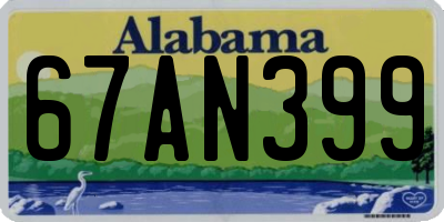 AL license plate 67AN399