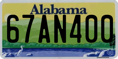 AL license plate 67AN400