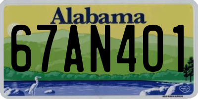 AL license plate 67AN401