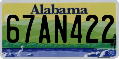 AL license plate 67AN422