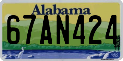 AL license plate 67AN424