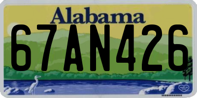 AL license plate 67AN426