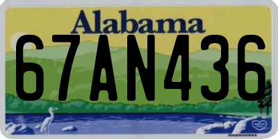 AL license plate 67AN436