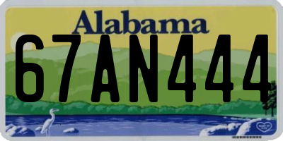 AL license plate 67AN444