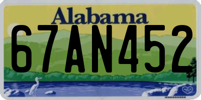 AL license plate 67AN452