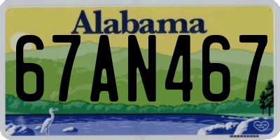 AL license plate 67AN467
