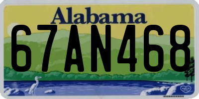 AL license plate 67AN468