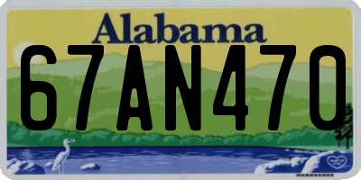 AL license plate 67AN470