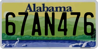 AL license plate 67AN476