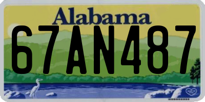 AL license plate 67AN487