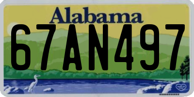 AL license plate 67AN497