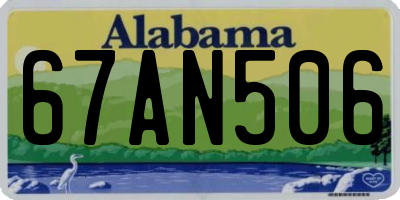 AL license plate 67AN506
