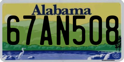 AL license plate 67AN508